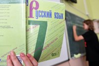 Урок русского языка в школе Мелитополя.
