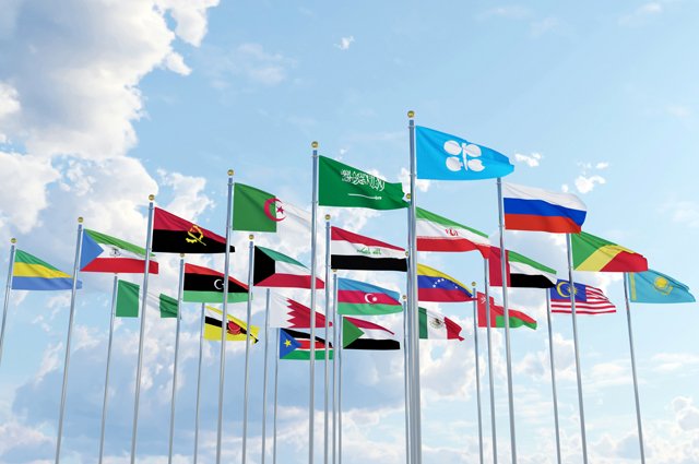 Флаги стран-членов ОПЕК+.