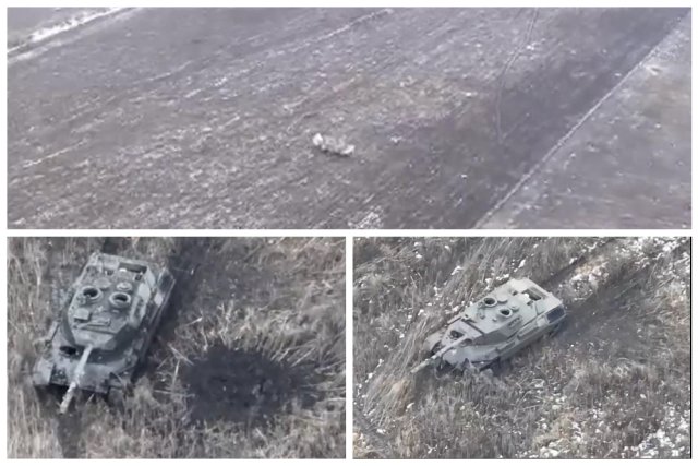 Уничтожение танка Leopard 1A5.