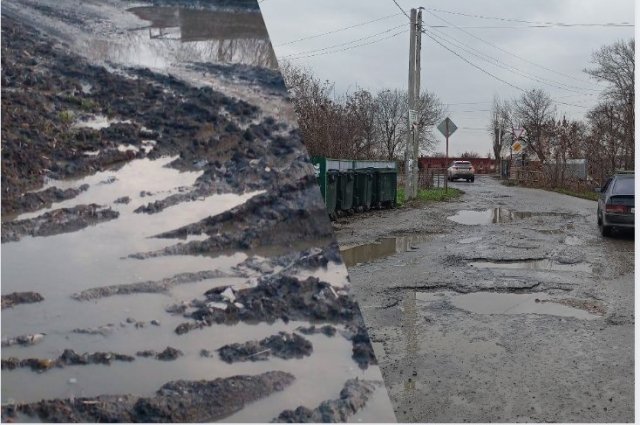 Так выглядят дороги в Большой Кирсановке (слева) и Большом Логу (справа).