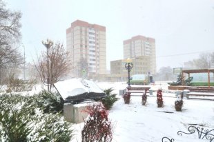 В Южно-Сахалинске днем временами небольшой снег, температура -7…-9°С. На дорогах гололедица.