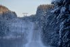 Заснеженный лес в Свердловской области.