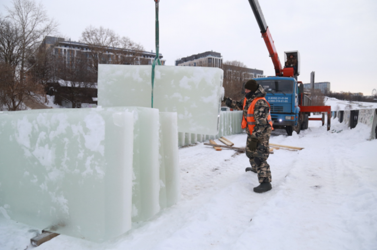 В Ижевске началось строительство ледового городка по мотивам русских сказок  | АиФ Удмуртия