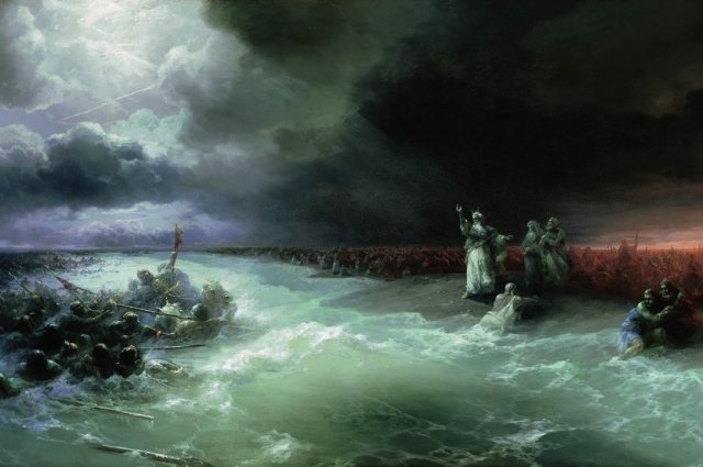 «Переход евреев через Красное море». Айвазовский, 1891 г.