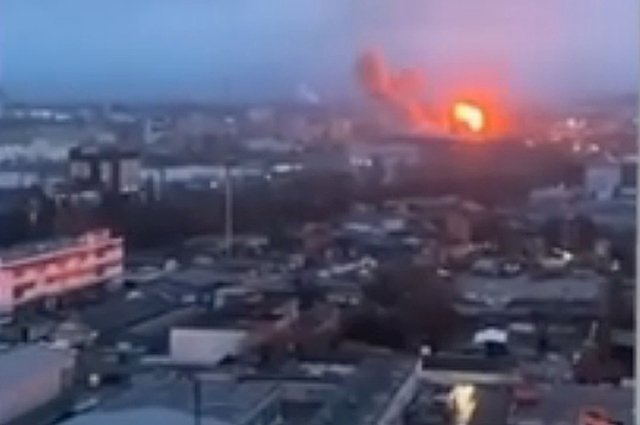 Удар по военному объекту в Киеве.
