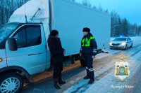 Госавтоинспекторы усадили замёрзшего водителя в патрульный автомобиль и вызвали коллег из Югорска. 