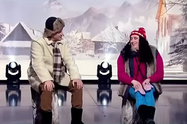 Юрий Великий и Ирина Гатун в новогоднем шоу «Квартала 95».