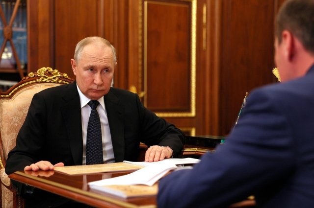 Встреча Президента России Владимира Путина и главы Мордовии Артёма Здунова.
