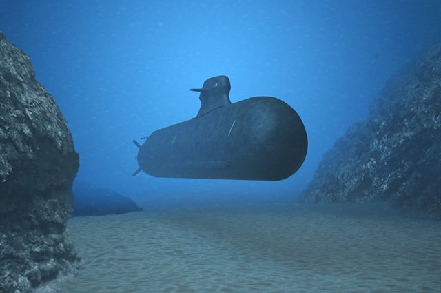 Визуализация подводной лодки типа Saab Kockums A26.