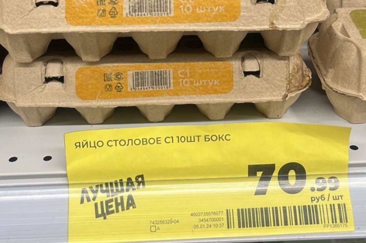 В Ростовской области в магазинах начали снижать цены на яйца
