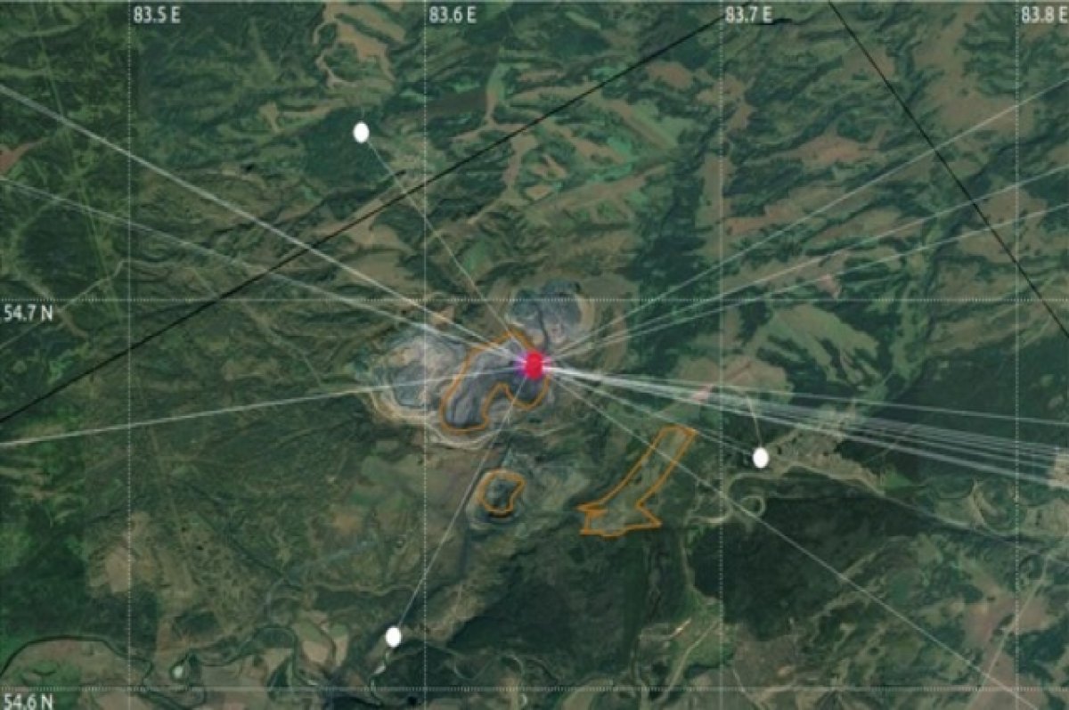 Новосибирское землетрясение. Карта Эпицентр.