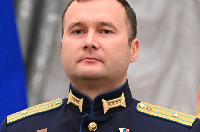 Майор Иван Редкокашин, награжденный званием Героя Российской Федерации, на церемонии награждения государственными наградами Российской Федерации.