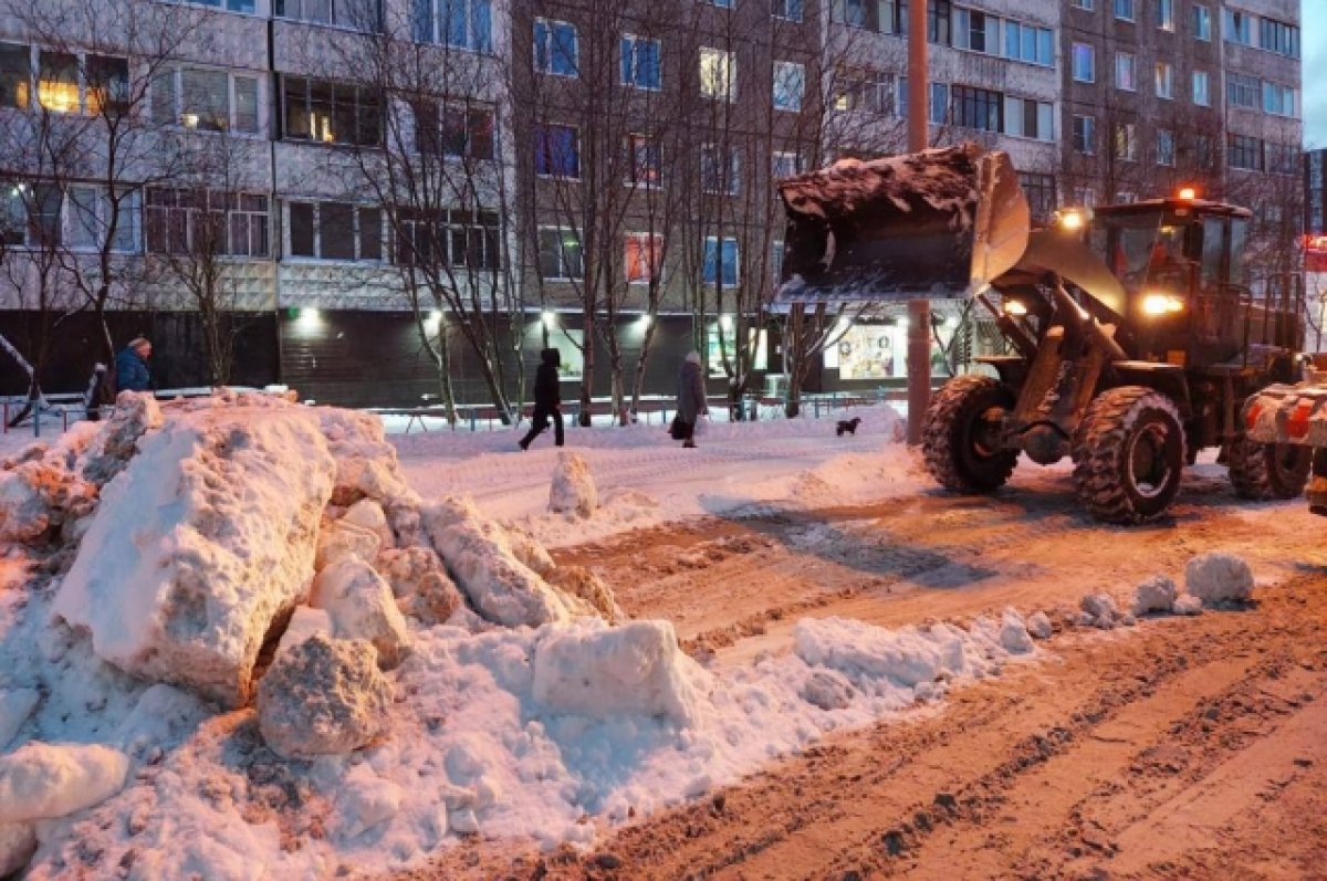 В Мурманске с очисткой дворов от снега справляются не все УК | АиФ Мурманск