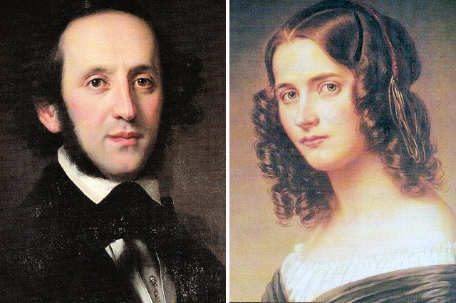 Феликс Мендельсон и его жена Сесиль.