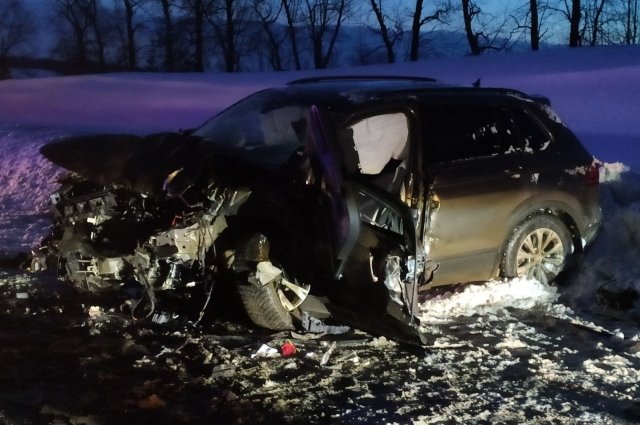 В ДТП погиб водитель Kia, водителя автомобиля Volkswagen отвезли в больницу.