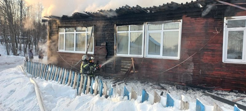 В Коми сгорела сельская школа.