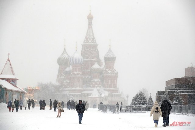 Снежный циклон «Ольга» в Москве