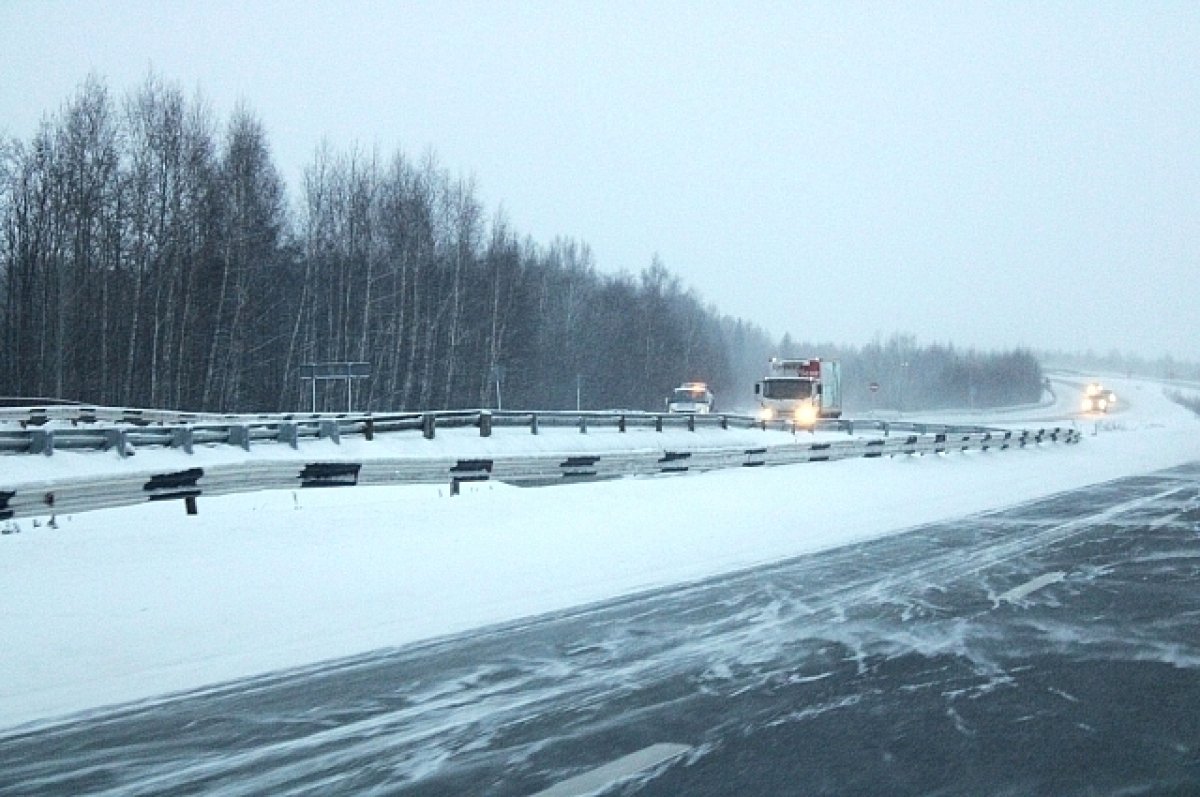 Из-за снегопада и метели в Алтайском крае перекрывают дороги
