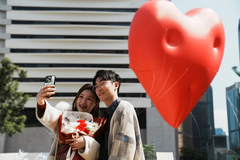 День святого Валентина в Гонконге.