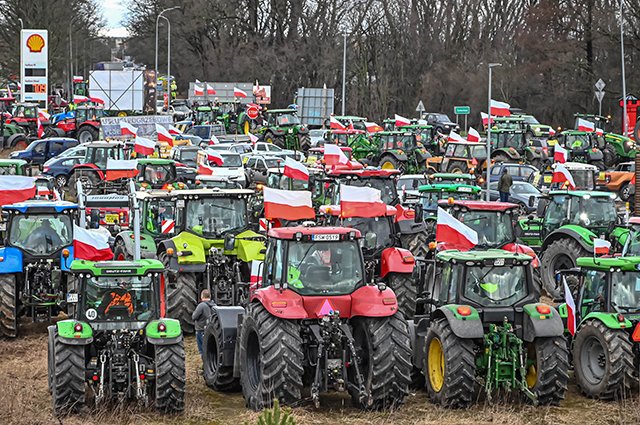 Протест польских фермеров.