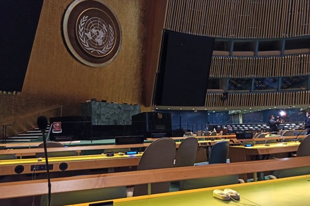 Зал заседаний в штаб-квартире ООН в Нью-Йорке