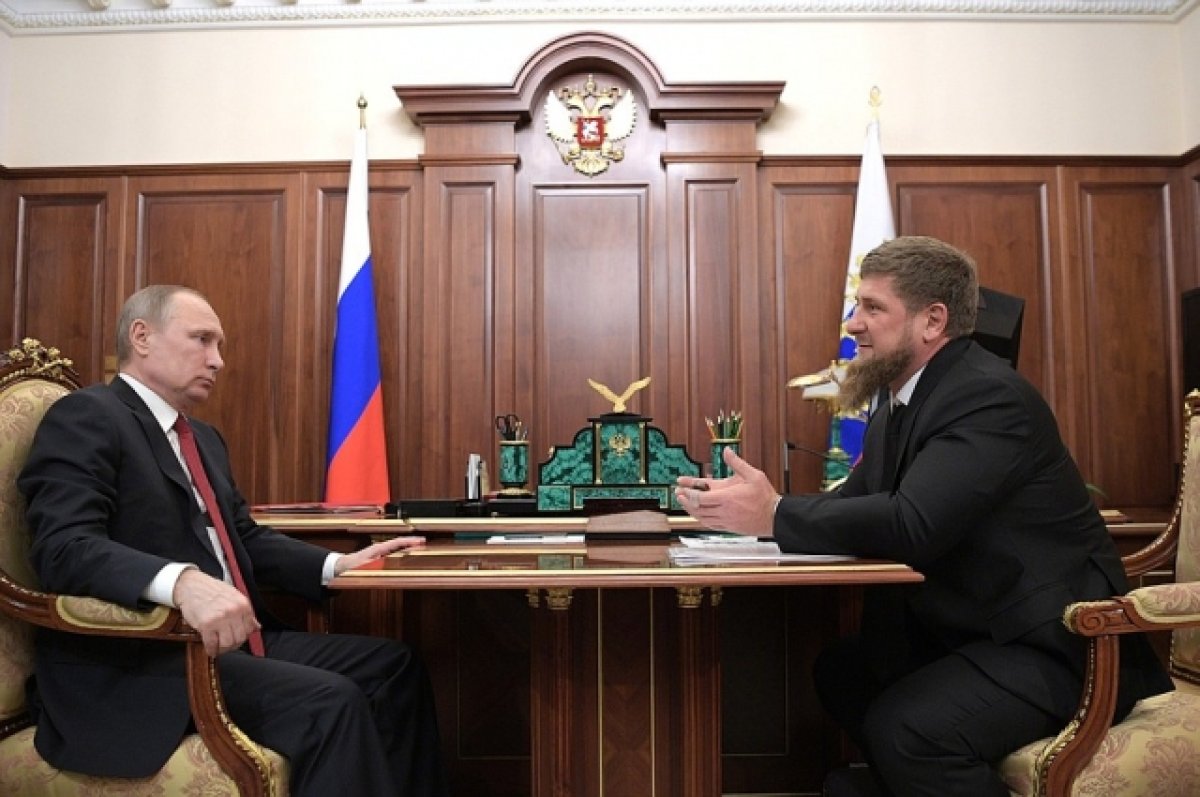 Путин в Кремле провел встречу с главой Чечни Рамзаном Кадыровым