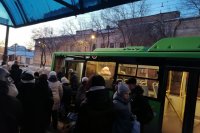 В Оренбурге зелёные автобусы ломаются на ходу
