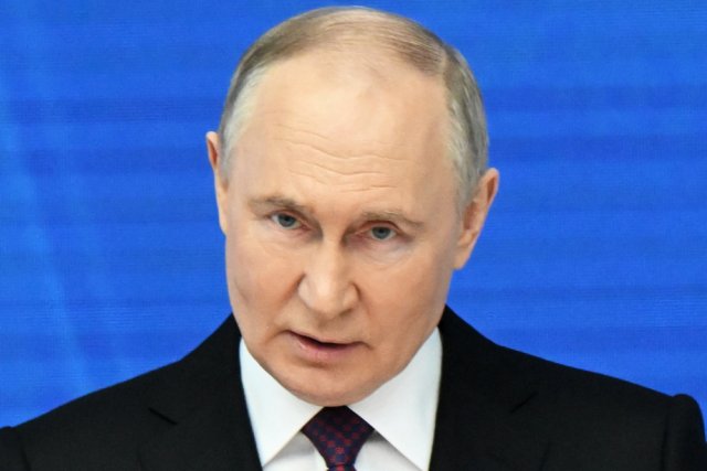 Президент РФ Владимир Путин обращается с посланием к Федеральному собранию. 29 февраля 2024. 