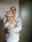 Андрей с котом Рыжиком.