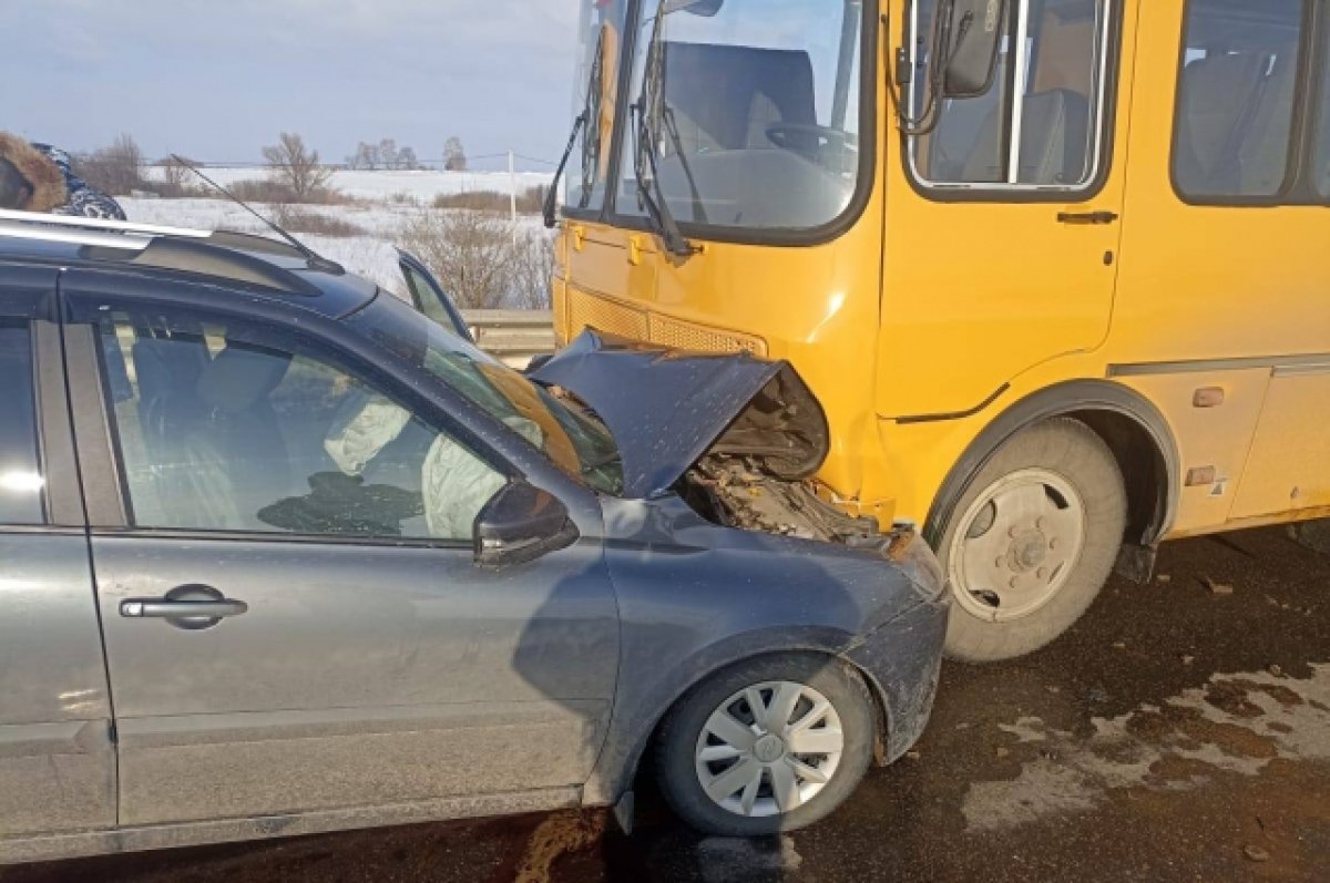 Тулячка врезалась в школьный автобус под Рязанью | АиФ Тула