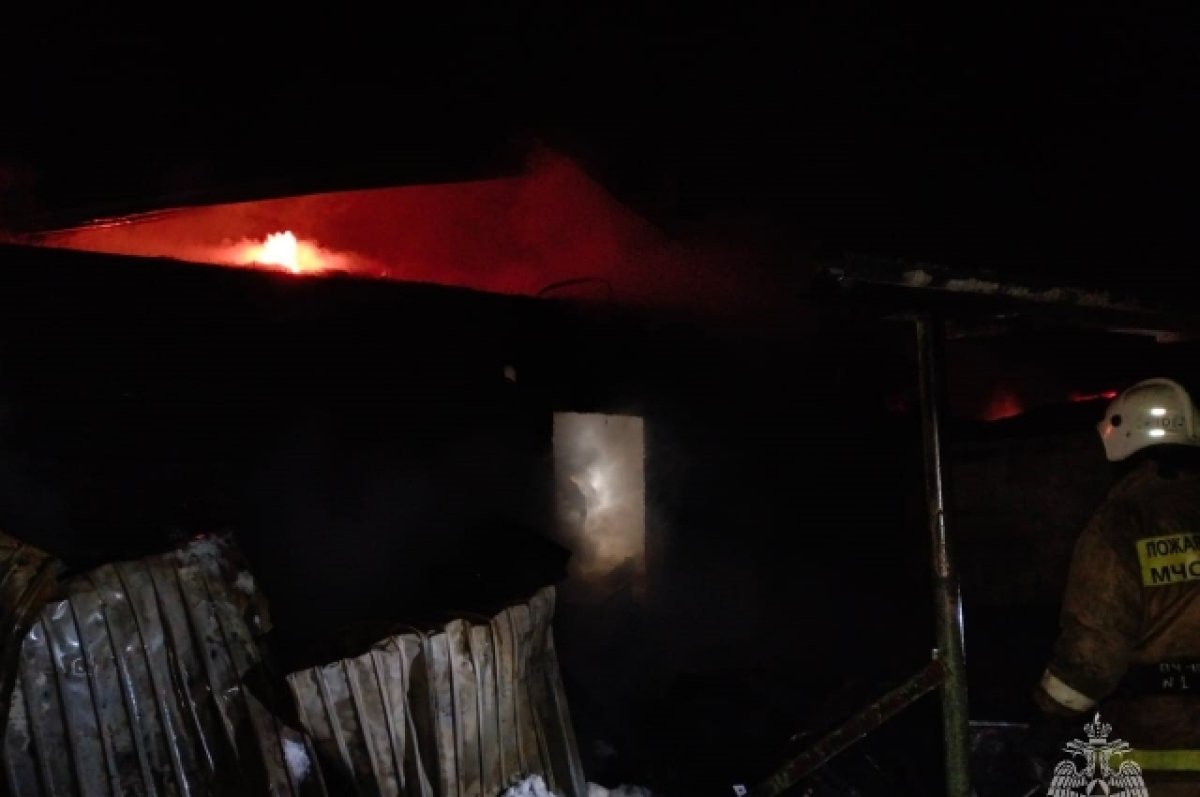 При пожаре в частном доме на Алтае погибли два человека