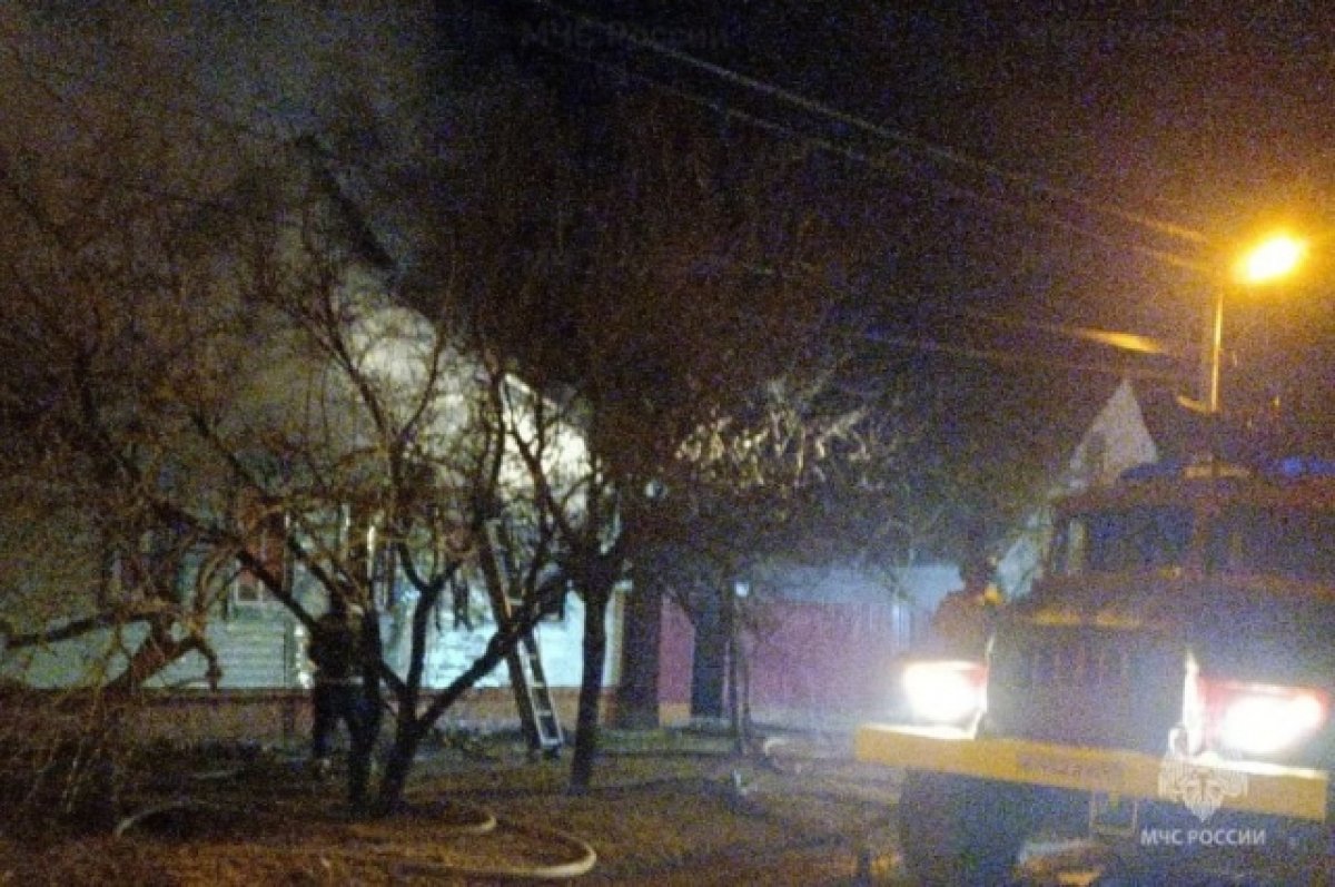 В брянском городе Клинцы на пожаре пострадал человек