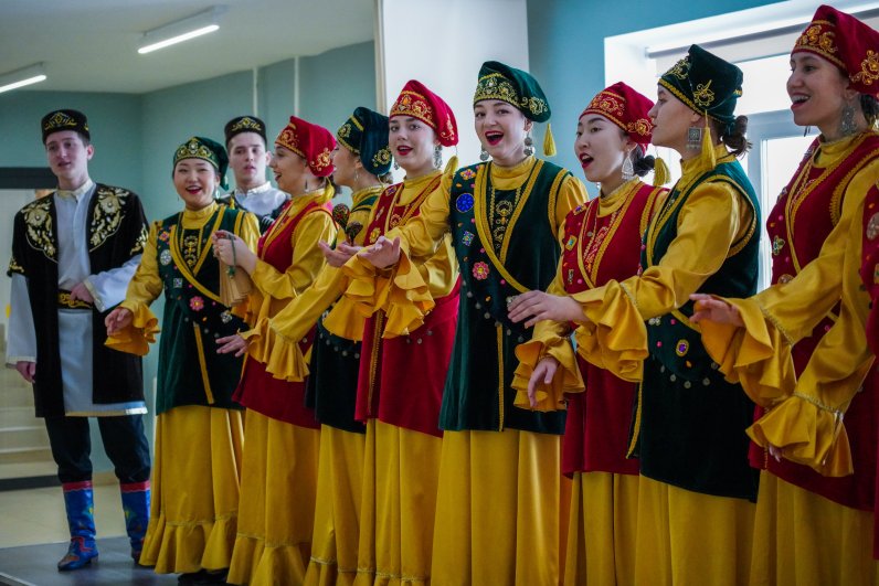 Студенты Казанского института культуры подготовили для гостей выступление. 
