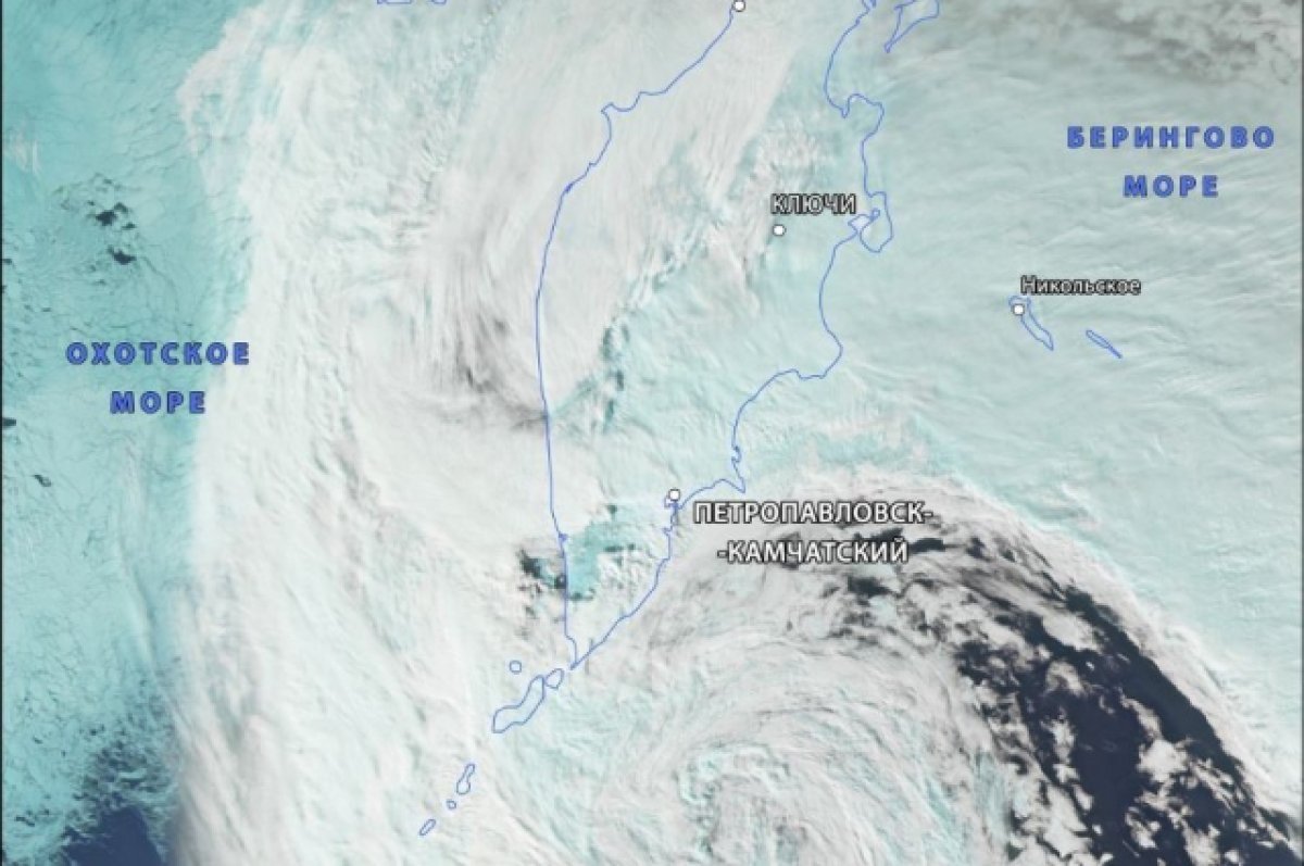 Опубликован снимок камчатского циклона из космоса | АиФ Камчатка