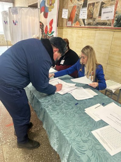 В Таганроге проголосовали военнослужащие ПВО.