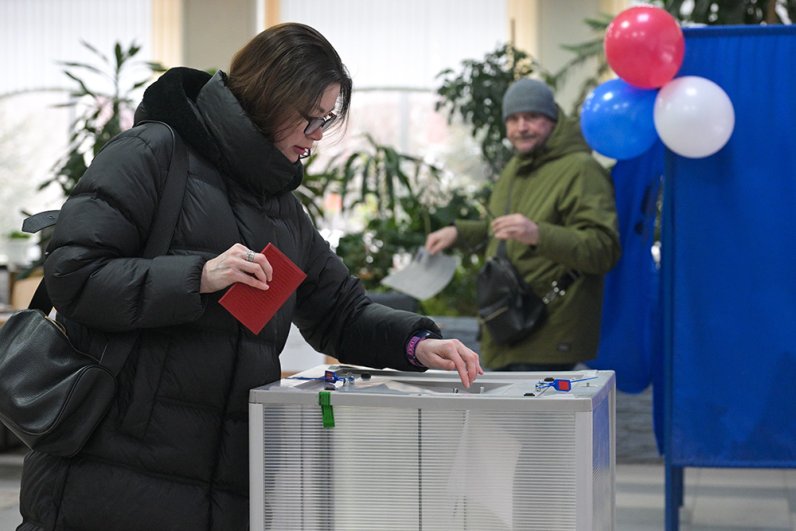 Избирательный участок в Новосибирске.