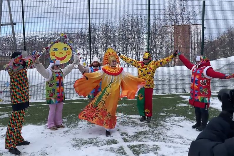 Масленичные гуляния в Магаданской области.