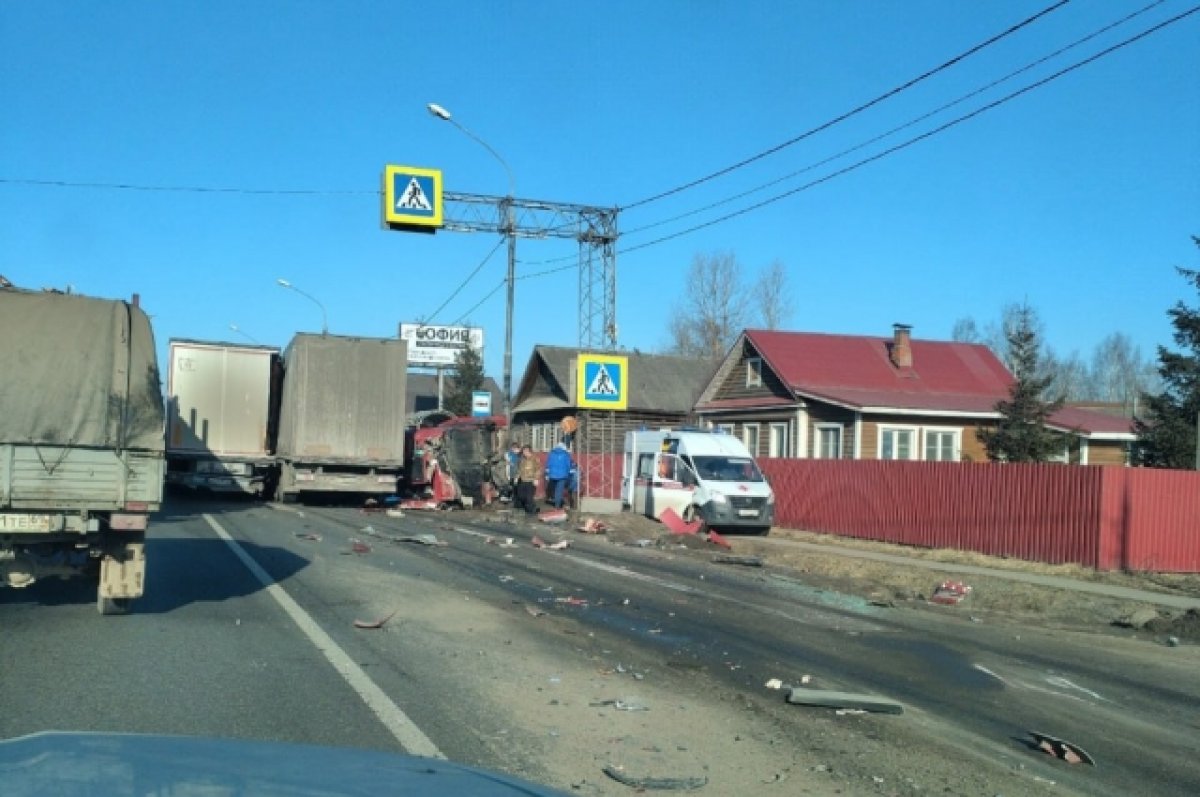 Под Тверью на М-10 из-за аварии с двумя грузовиками собралась пробка | АиФ  Тверь