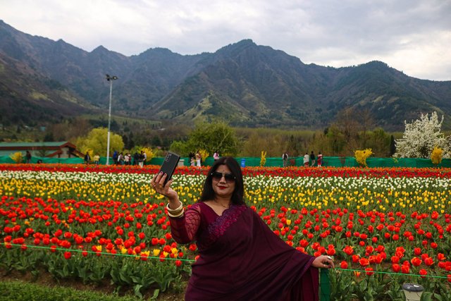 Крупнейший сад тюльпанов в Азии имени Индиры Ганди