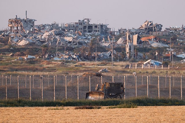 Разрушенные дома в секторе Газа.
