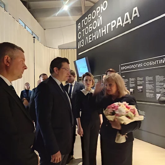 Генеральный директор Русского музея Алла Манилова и губернатор Нижегородской области Глеб Никитин.