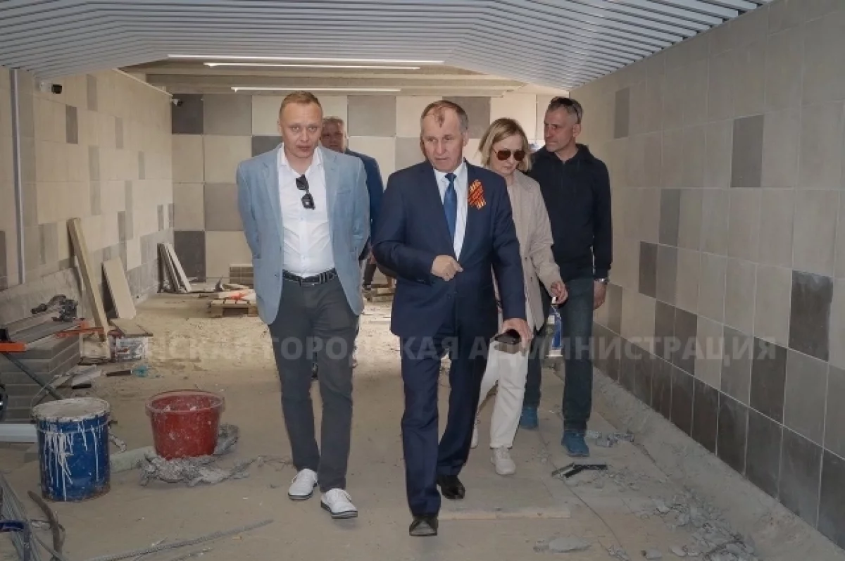 Мэр Брянска оценил ход реконструкции подземного перехода на «Полтиннике»