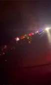 Пожарные и скорые машины направляются к месту происшествия.