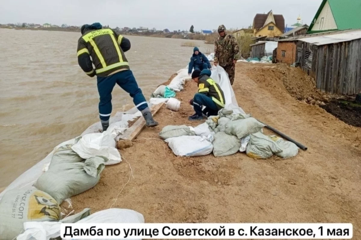 В тюменском селе Казанское наблюдается стабильная обстановка на дамбах |  АиФ Тюмень