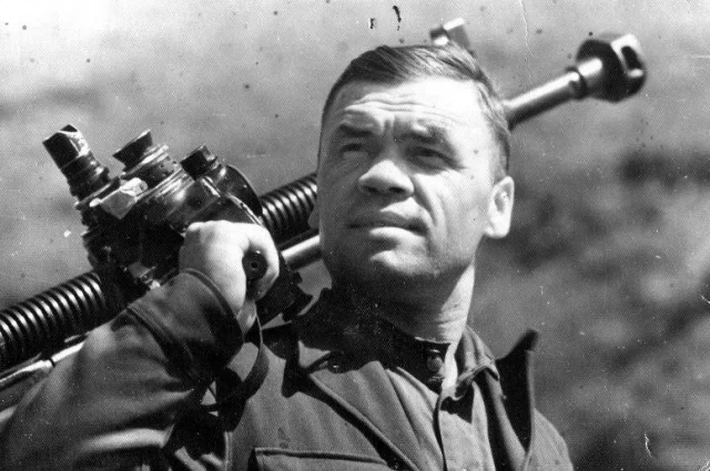 Д. Ибрагимов в Маньчжурии, 1945 г.