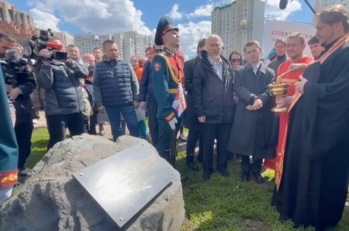 В Марьино высадили аллею из 33 кедров в честь погибших военкоров
