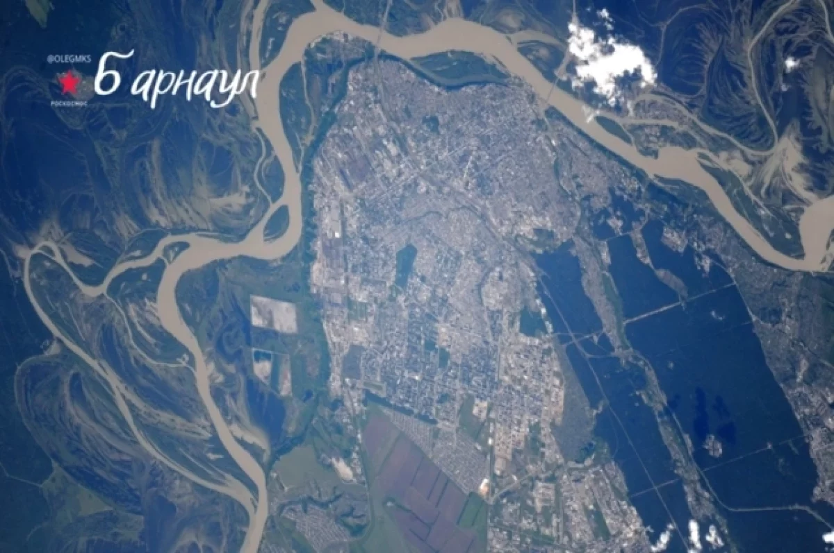 Российский космонавт в преддверии Дня Победы показал вид на Барнаул с МКС