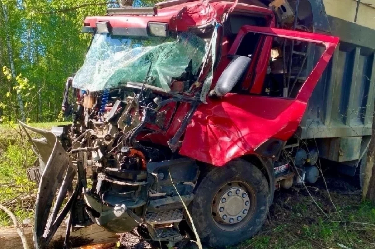 Водитель самосвала получил тяжелые травмы в ДТП в Суражском районе Брянщины