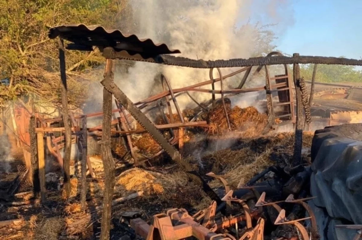 В Ростовской области из-за брошенного окурка случился пожар