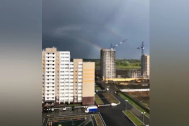 Над Оренбургом пронесся сильный дождь